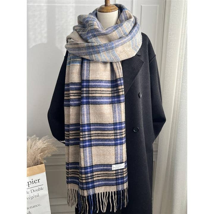 ShieldChic - Wholesale Scarf – Women's - Plaid Fringe Shawl Scarf3