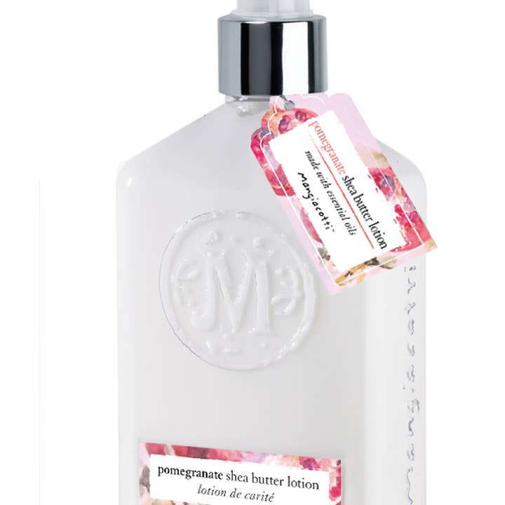Pomegrante Shea Butter Lotion by Mangiacotti, 12oz bottle for wholesale by Boston International