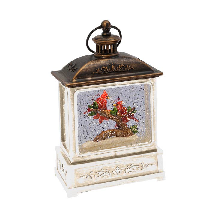 Gerson 8.25"H B/O Lighted Spinning Water Globe Lantern w/ Bi for wholesale by The Gerson Companies