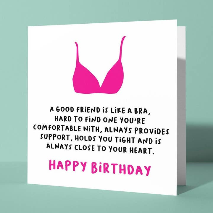 Beste Freunde sind wie ein BH - Geburtstagskarte für Freundin für den Großhandel von Peacock Printing