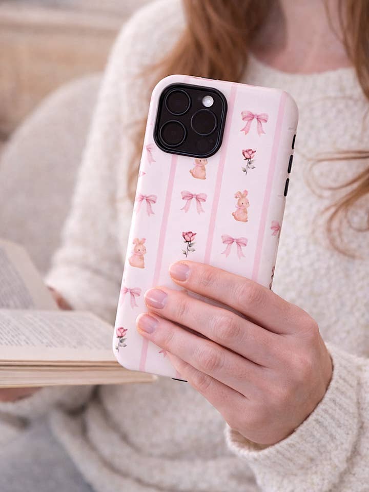 Harte Handyhülle Pink Coquette Kollektion Doppelschicht für den Großhandel von the cute cloud