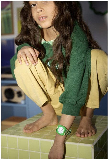 Mini Kyomo - Wholesale Wrist Watch - Kids - Summer grass - Green Checkered6