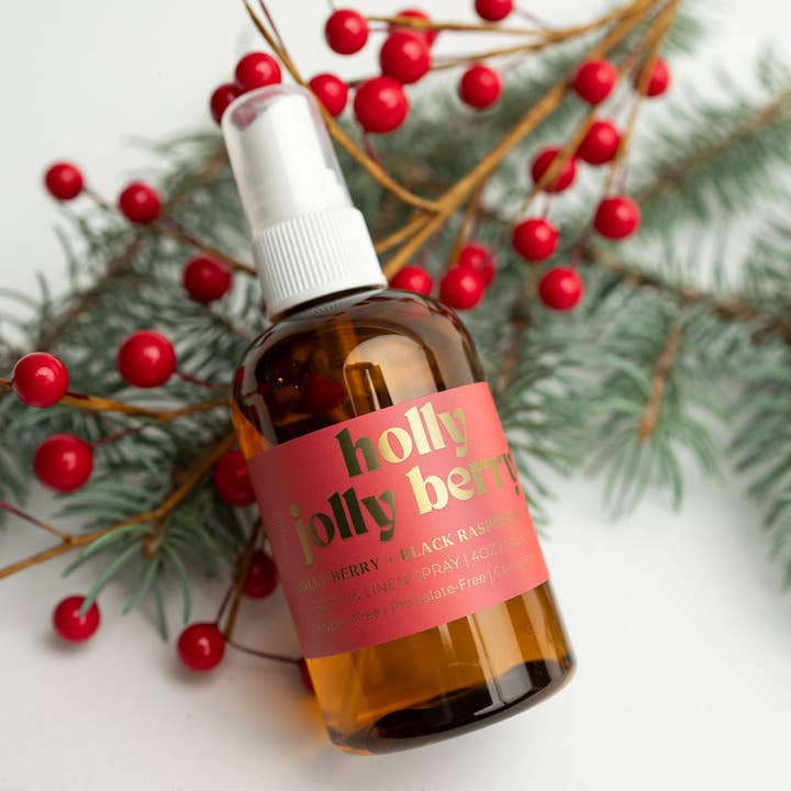 HOLLY JOLLY BERRY | Holiday Room & Linen Spray for wholesale by Prairie Creek Candles