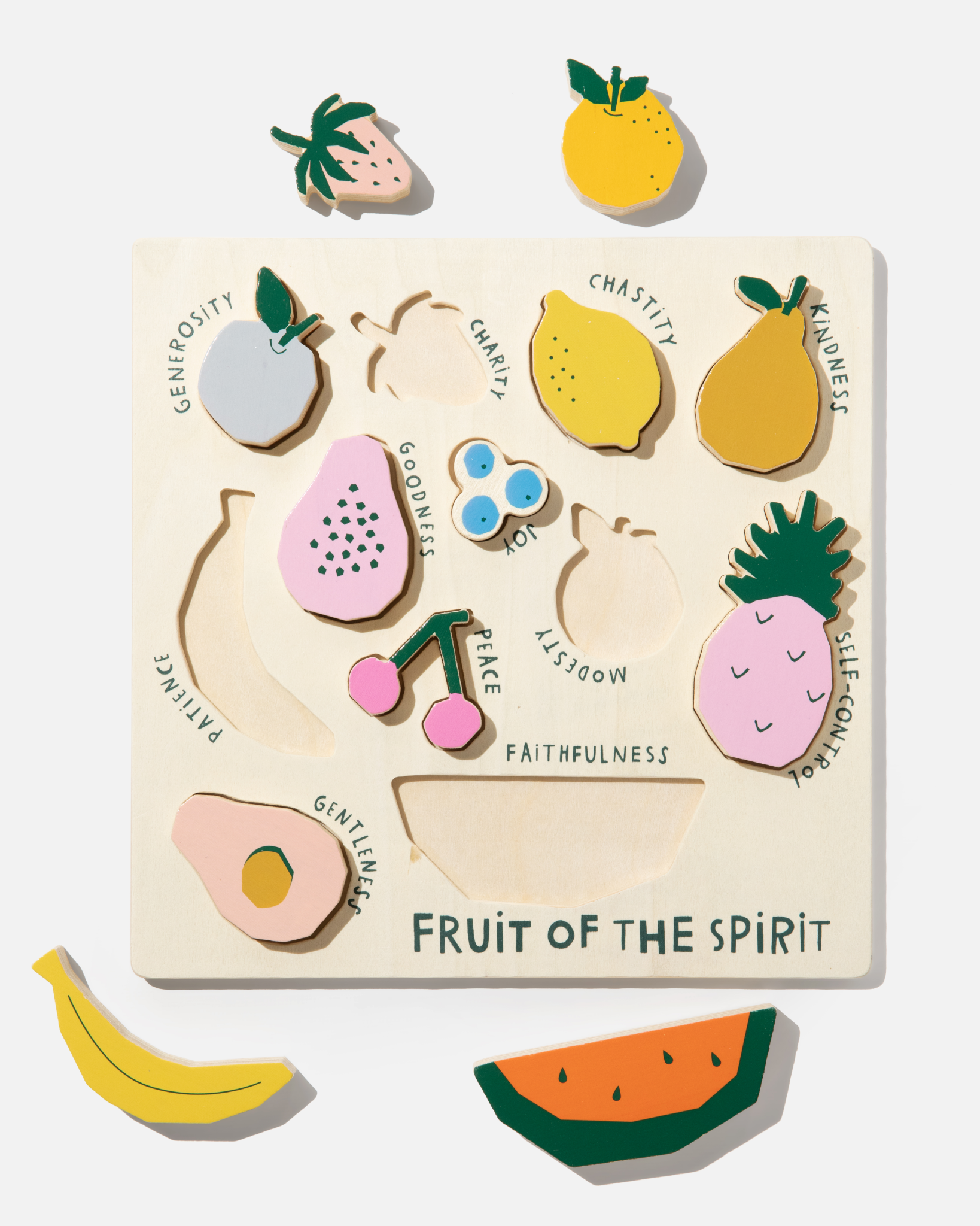 Be A Heart - Wholesale Puzzle - Kids - Catholic Fruit of the Spirit Wooden Puzzle6