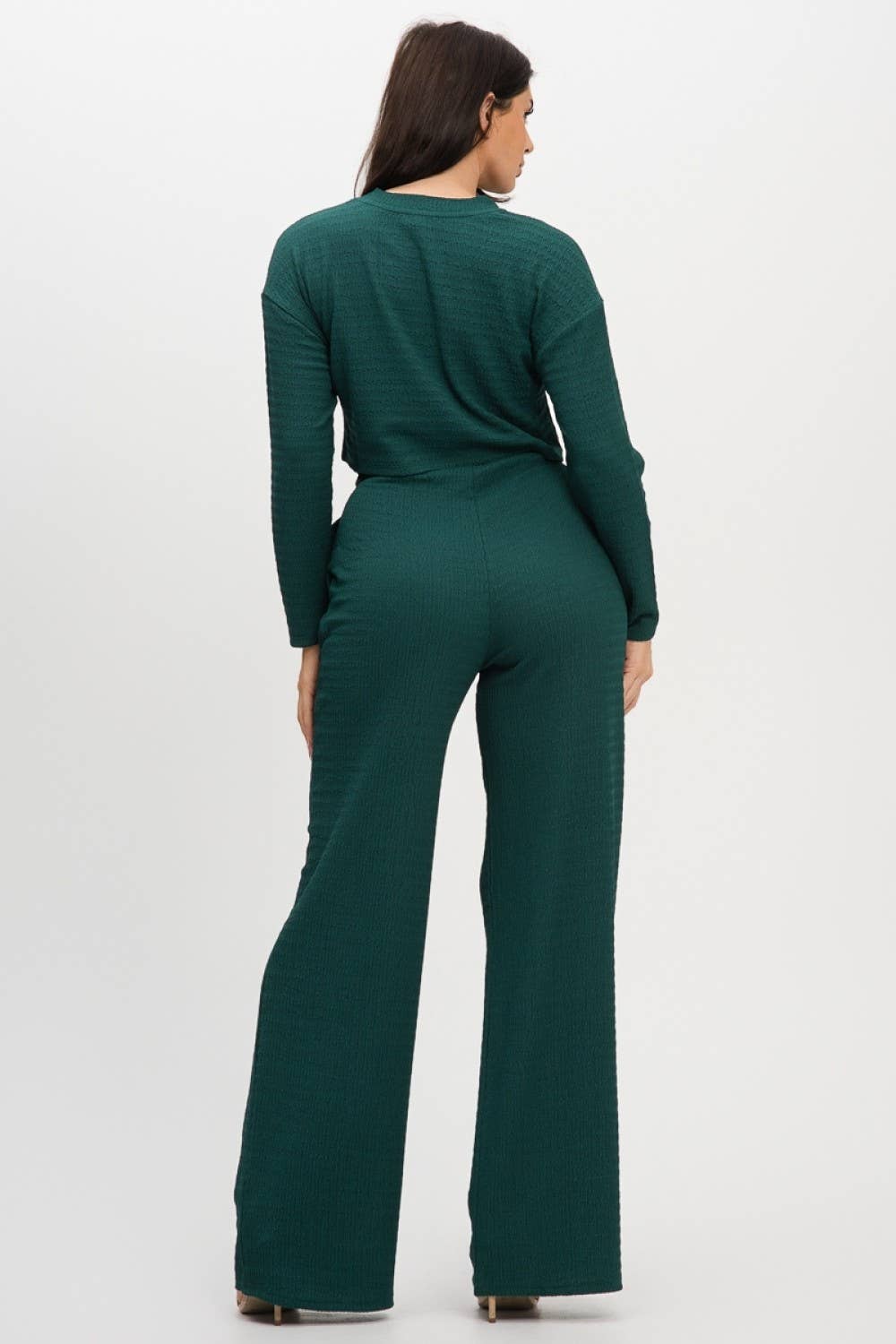 J2 FASHION – wholesale Set med topp och byxa – Dam – Jacquard Bubbel Jersey Byxset4