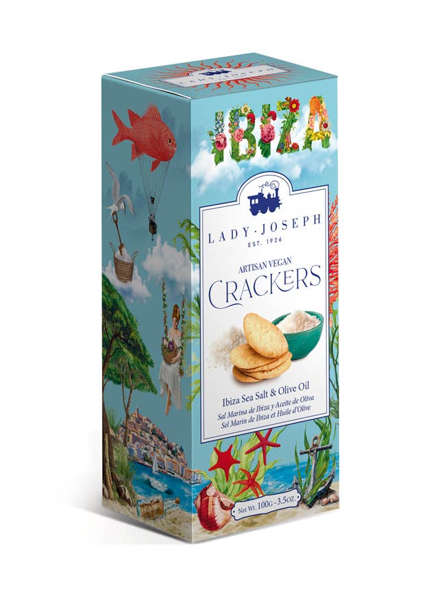 Crackers com sal marinho de Ibiza e azeite (snack de crackers) por atacado de Lady Joseph