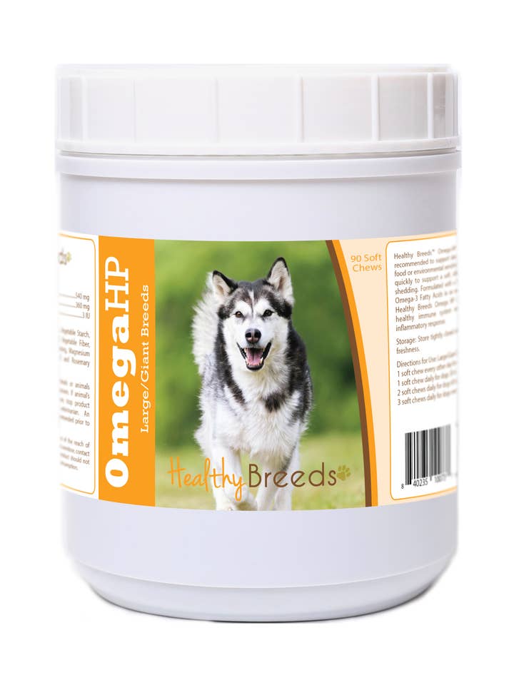Malamute d'Alaska Omega HP à mâcher pour la peau et le pelage pour la vente par Healthy Breeds