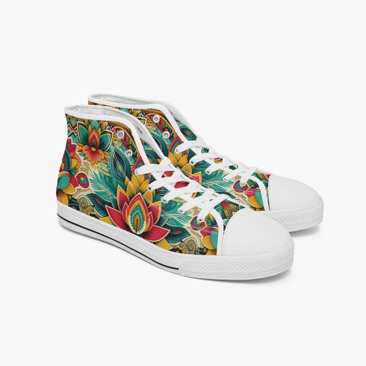 Oh Pote - Wholesale Lifestyle Sneakers - Women's - Myanmar Fabric #4.0 High-top Canvas Shoes