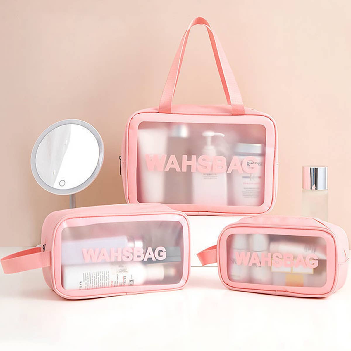 ACCITY - Wholesale Makeup/Cosmetic Bag - 3SET TRAVEL PORTABLE MAKEUP WASH BAG_CWAB05441