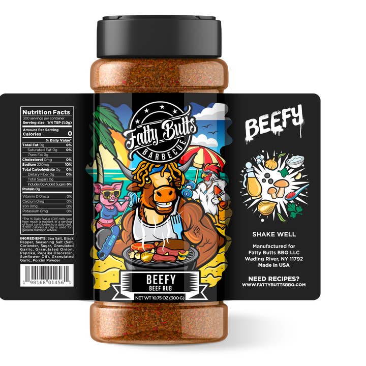 Beefy BBQ Rub for wholesale by Fatty Butts BBQ