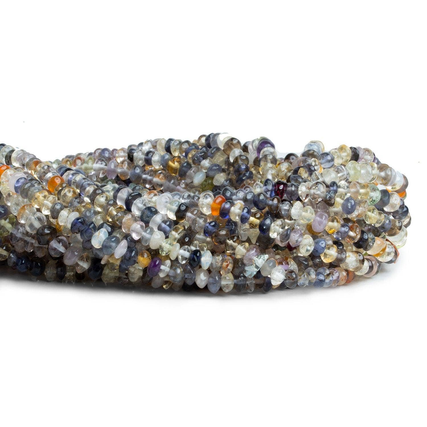 The Bead Traders – wholesale Pärlor – Multi Gemstone Plain Lentil Rondelles 13 tum 90 bitar1