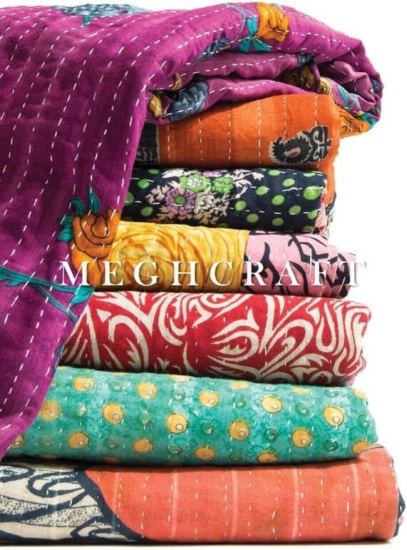 Meghcraft - Wholesale Quilt - Indian kantha Throw- Kantha Blanket Quilt- Kantha Quilt King2