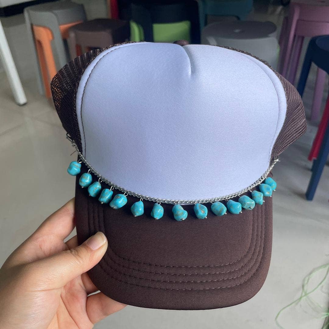 Texas Transfers - Wholesale Trucker Hat - Women's - Turquoise/Country Hat Chains (Multiple Options)9