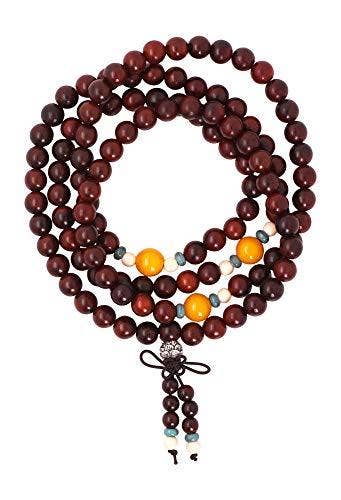 Mandala Crafts - Wholesale Prayer Beads Necklace - Mandala Crafts Natural Wood 108 Mala Prayer Beads Necklace, Bracelet from for Meditation, Yoga34