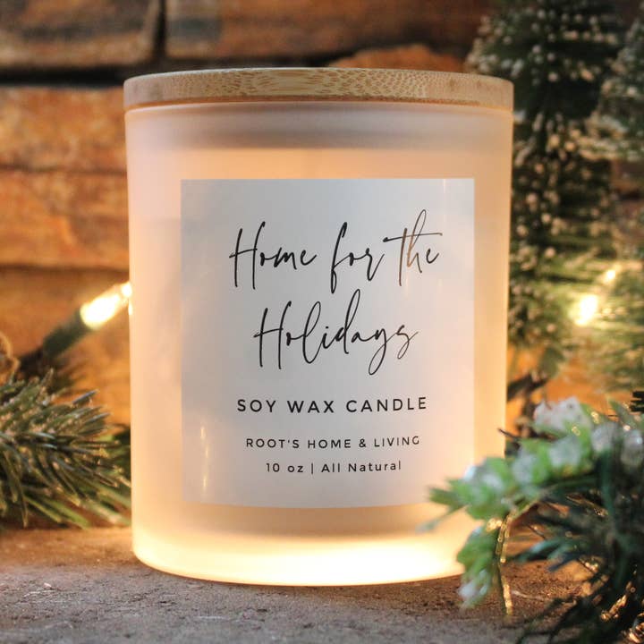 Home for the Holidays Candle for wholesale by Root's Home & Living