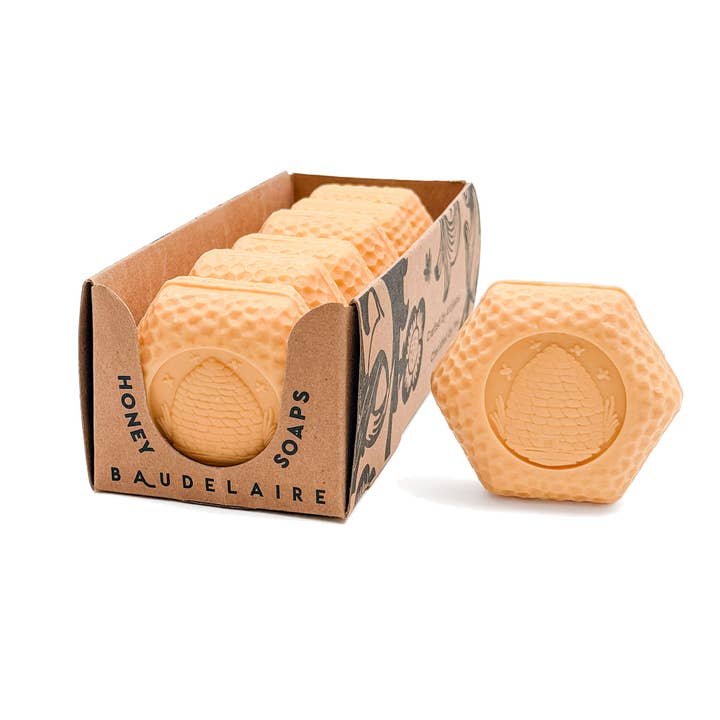 Pure Honey Soap 3.5oz - 6 Pack for wholesale by Baudelaire