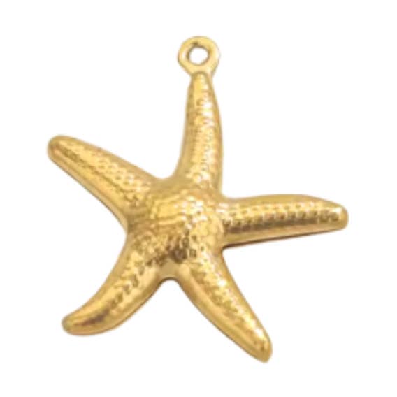 Starfish Charm Gold for wholesale by Coco Luna Collection