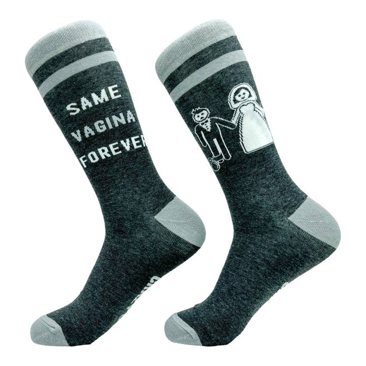 Men's Same Vagina Forever Socks Funny Wedding Wedding for wholesale on Faire