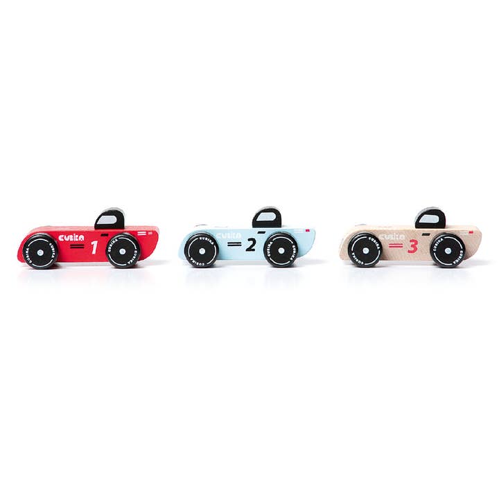 Toysmith - Wholesale Toy Car/Truck - Kids - Cubika Wooden Vehicle Set Racing Cars2