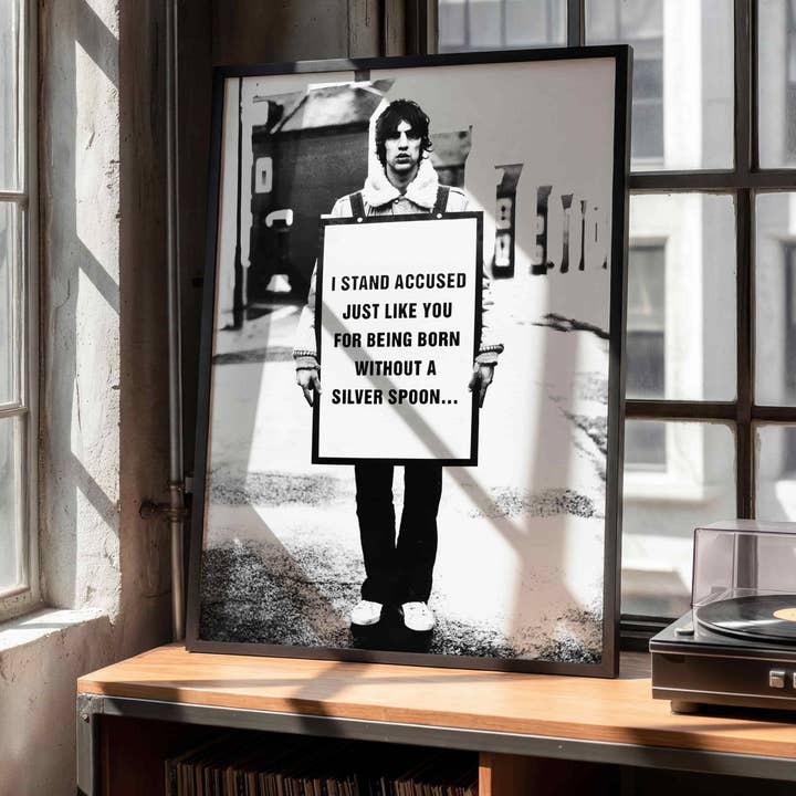 Richard Ashcroft Eu Sou Acusado | The Verve Britpop Impressão de Arte de Parede por atacado de Belter Prints