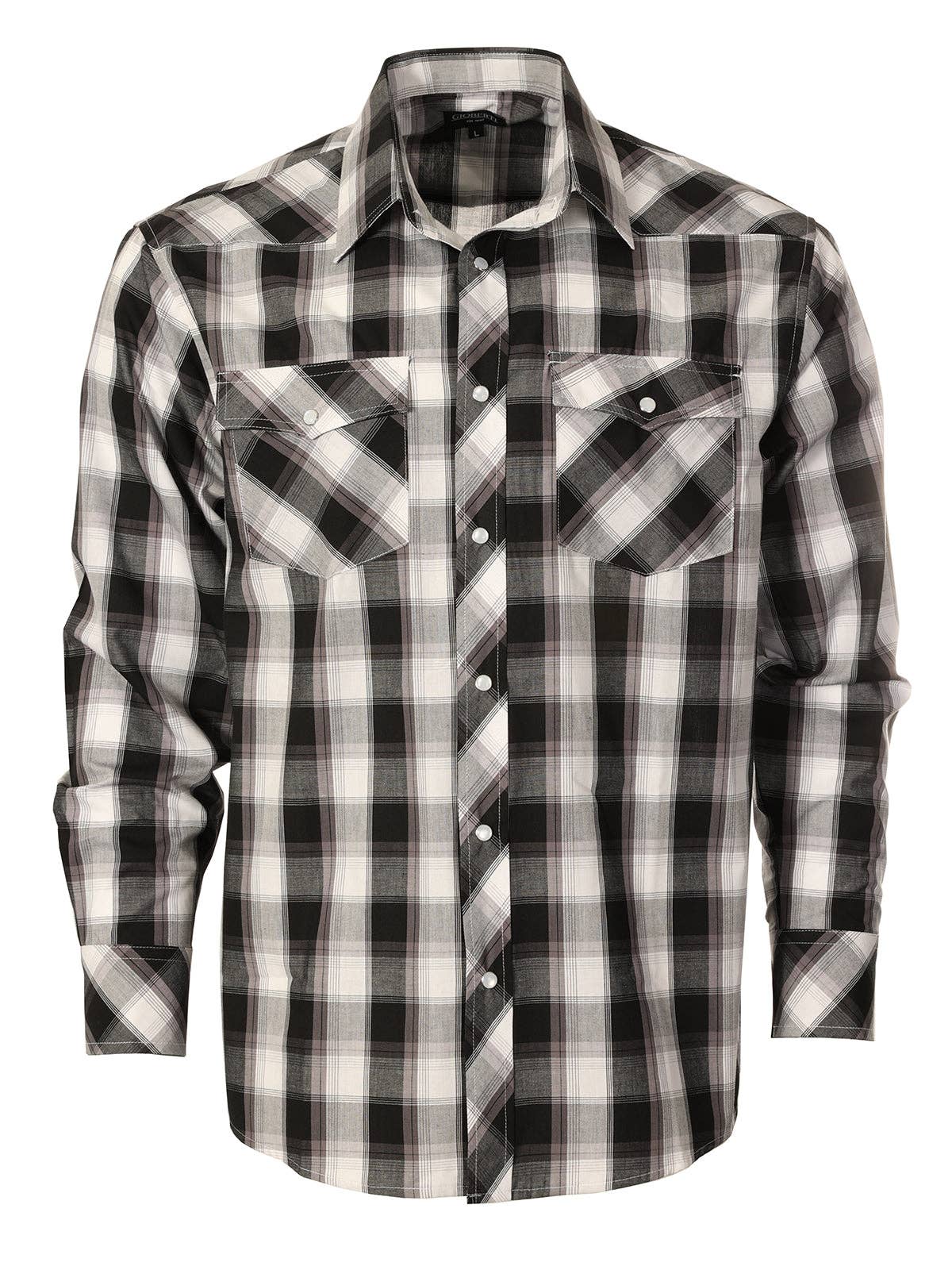 b-one inc - Vendita all'ingrosso Camicia button down - Uomo - Camicia western a maniche lunghe in tartan con bottoni automatici in perle da uomo9