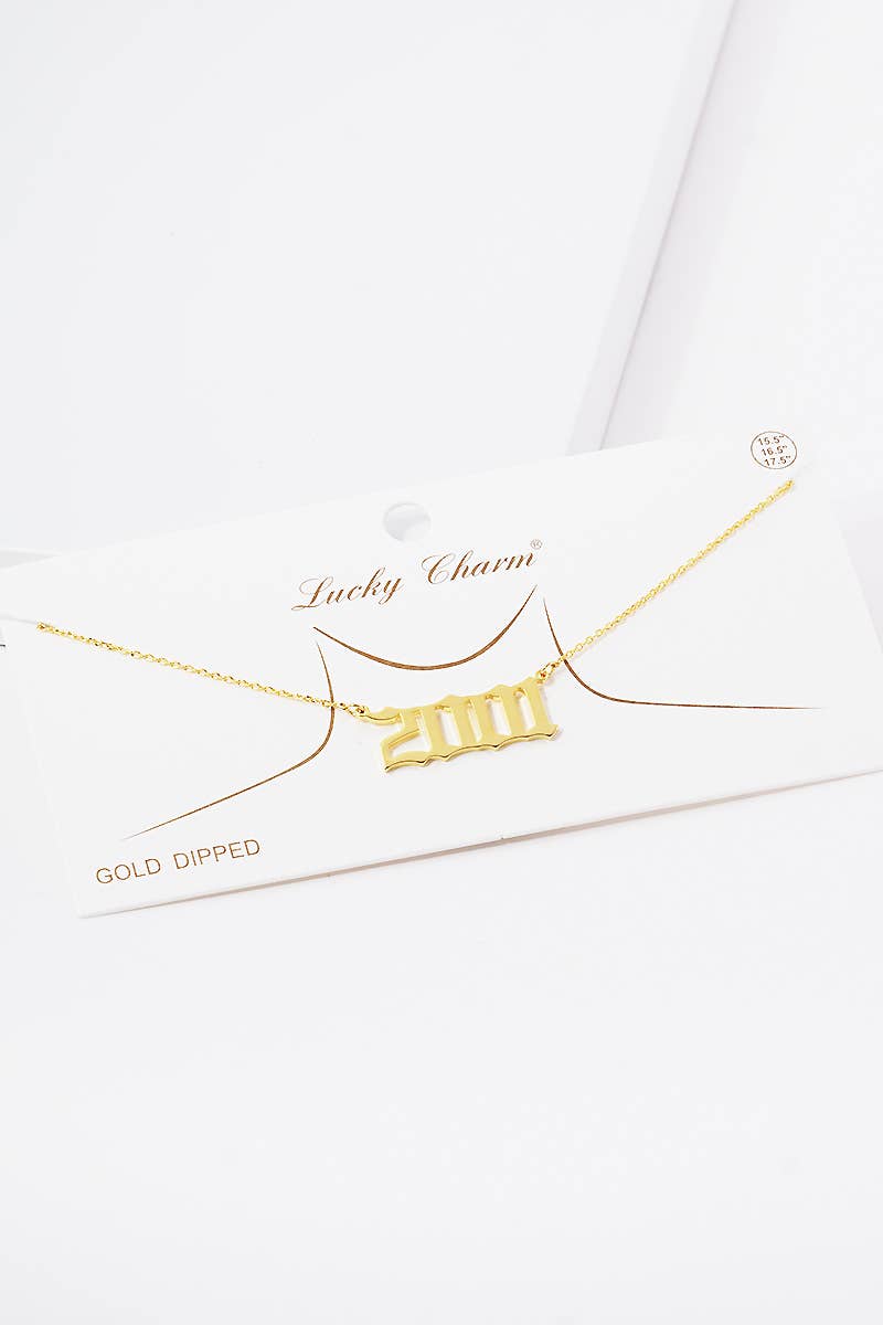 OHBOOBA DESIGN - Wholesale Pendant/Charm Necklace - Gold Plated Birth Year Necklace42