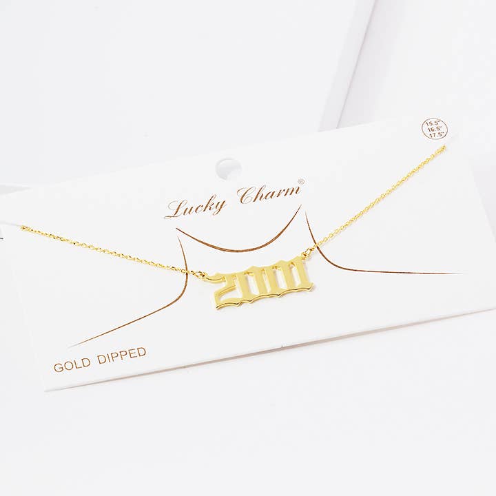 OHBOOBA DESIGN - Wholesale Pendant/Charm Necklace - Gold Plated Birth Year Necklace42