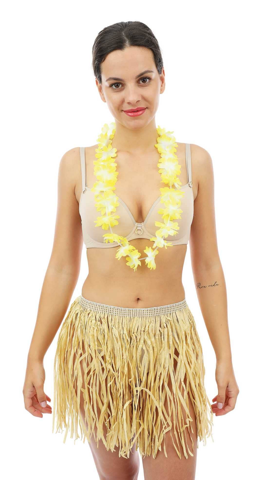 P'tit Clown - Wholesale Costume - Women's - Hawaiian Necklace - Fine Flowers - Random Colors3