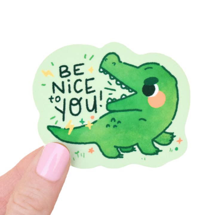Be Nice to You - Crocodile Sticker for wholesale by Sugarnova