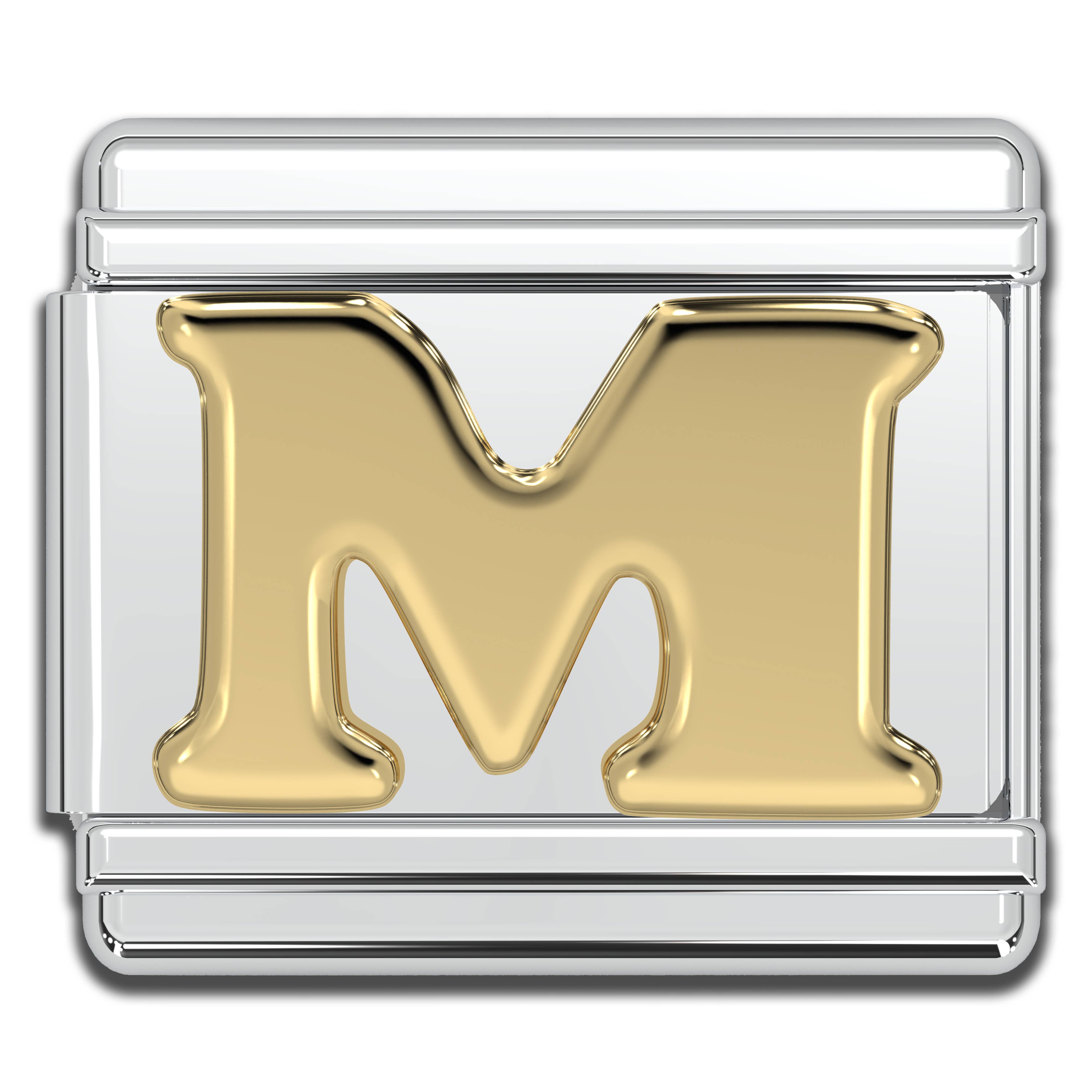 Natalia - Wholesale Individual Charm/Pendant - Italian Charm Letters A-Z - 9mm Gold Bracelet Charms9