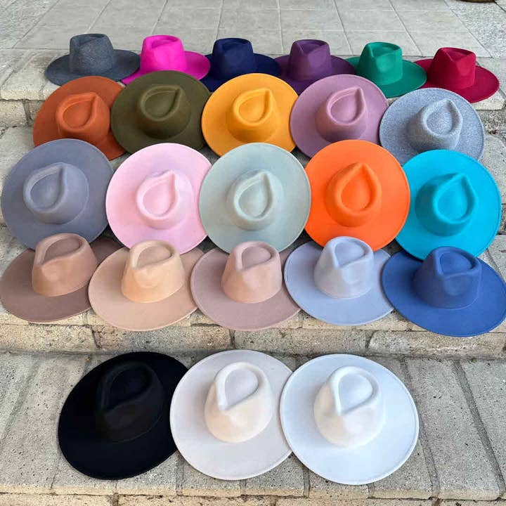 Queens INC - Wholesale Fedora - Women's - The Vegan Felt Rancher Hat – Now in 25+ Colors!
