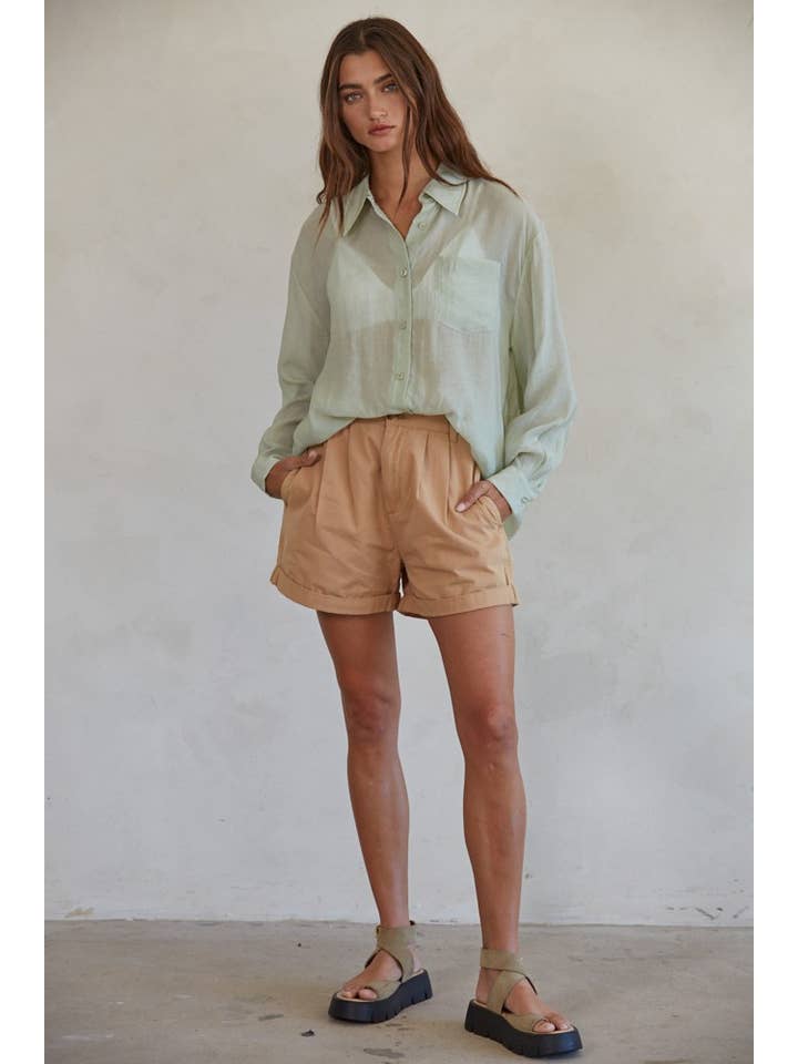 Sauge légère L6940 | Chemise à manches longues et col boutonné en vente sur Faire1