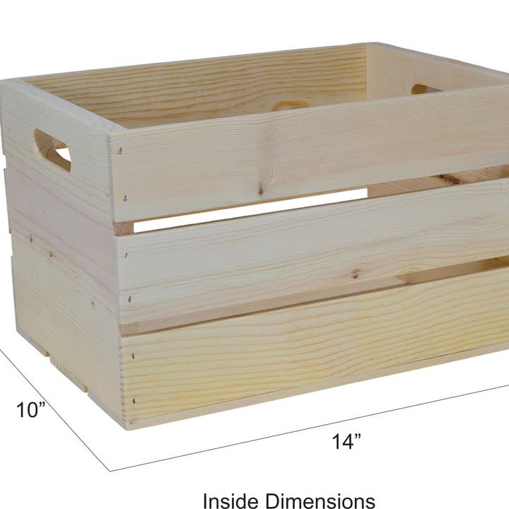Wooden Crate Hand Holed 14″ (Bulk) for wholesale by Poole & Sons Inc.