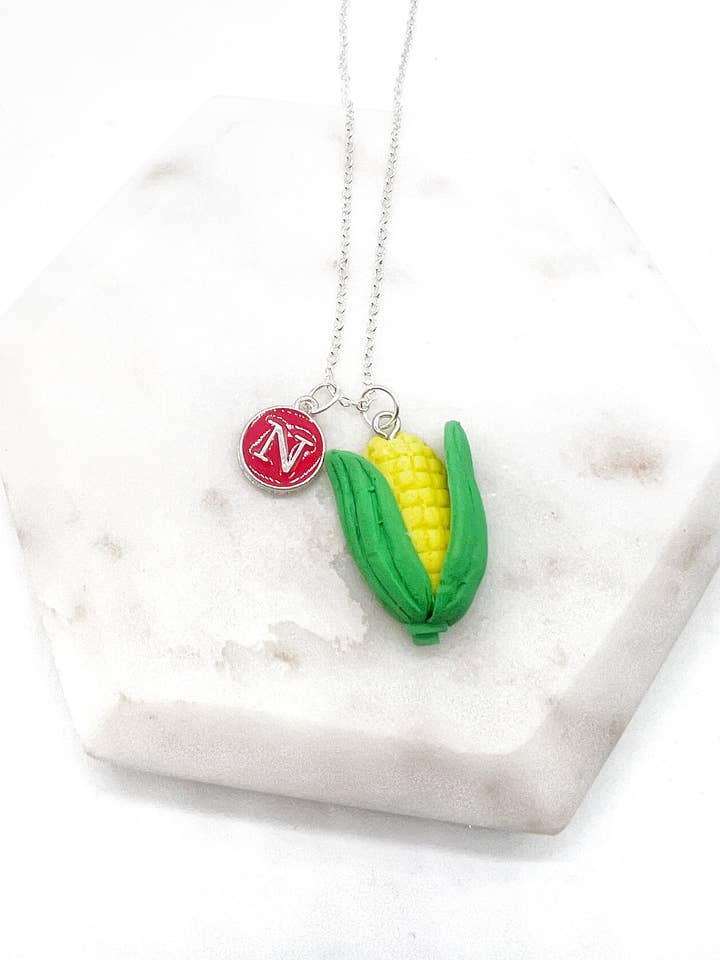 Nebraska University Cornhuskers NU Charm Necklace Football for wholesale by Baubles by B