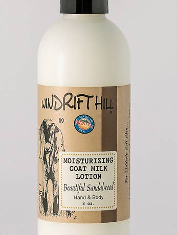 Beau bois de santal | Lotion au lait de chèvre pour la vente par Windrift Hill Goat Milk Skincare
