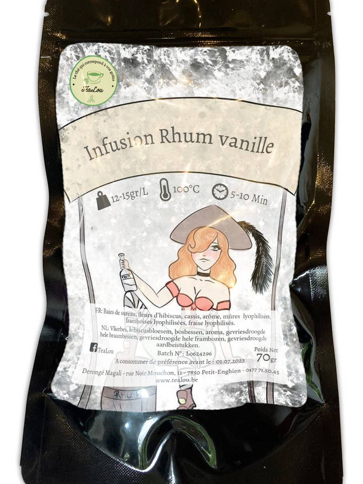 Vanilla Rum Infusion - 70g bag for wholesale by Tealou