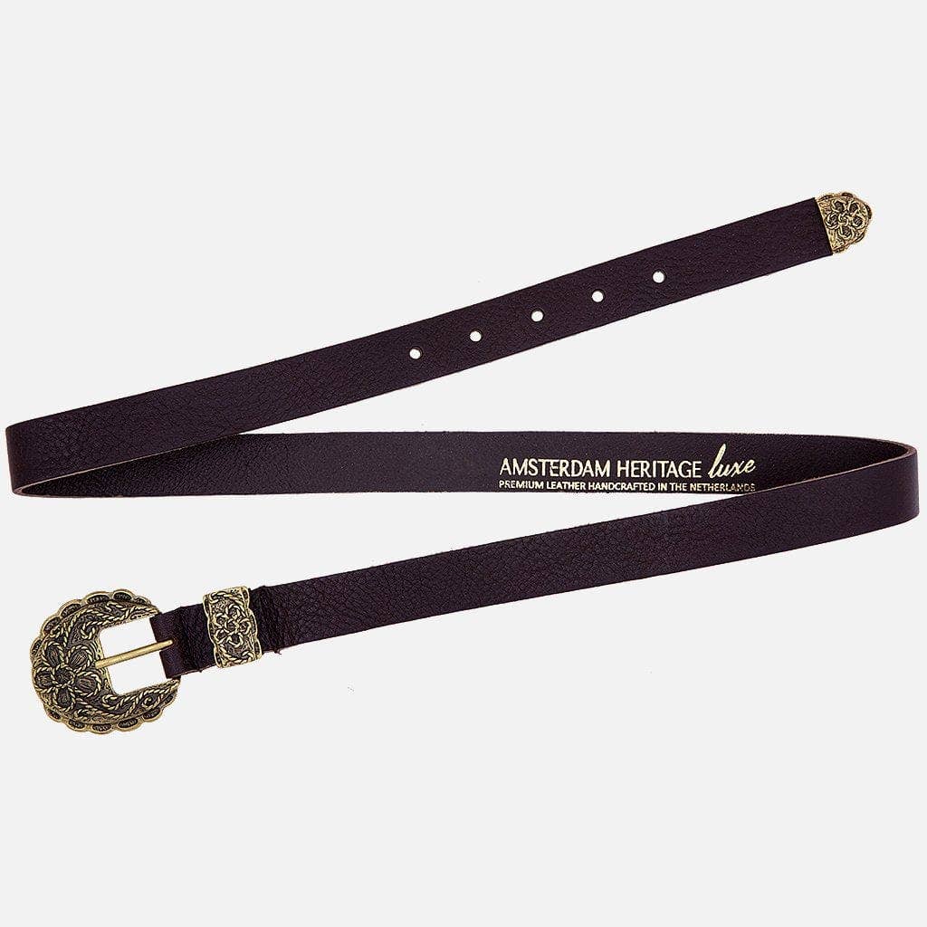 Amsterdam Heritage Belts, Bags, Apparel & Jackets EU – Cinto - Mulher por atacado – FEITO POR ENCOMENDA Anabel | Cinto de Pele Fino Mulher3