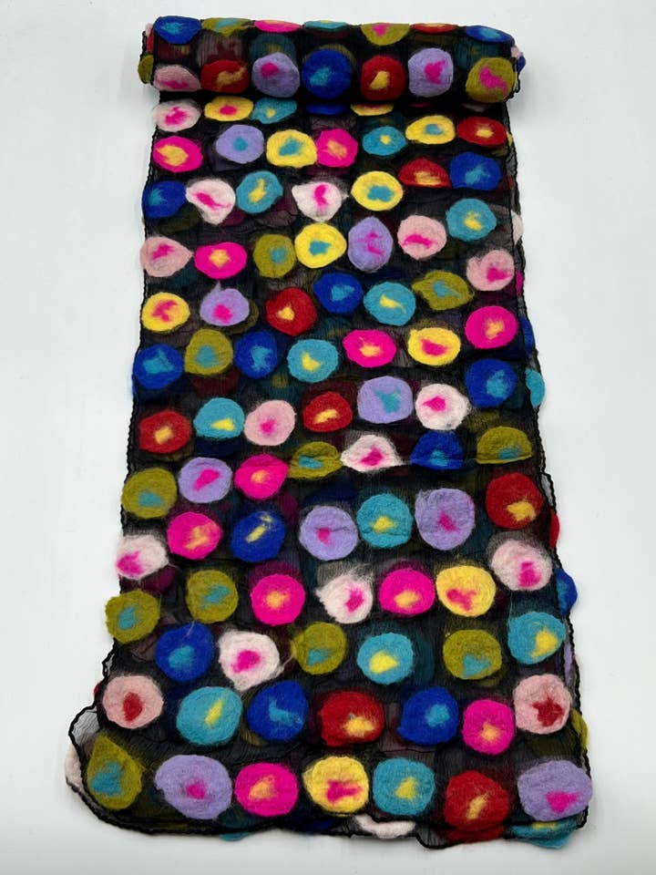 Chiffon Dot Scarf (FCS14) for wholesale by NURBU INC.