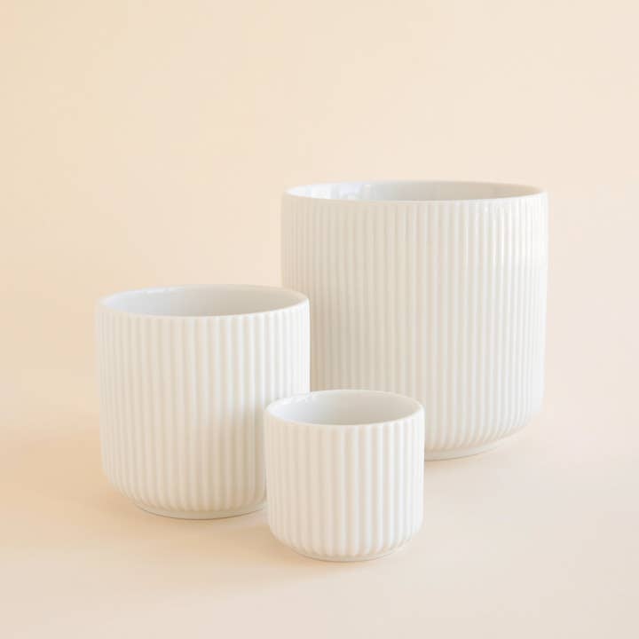 Jungle Club - Wholesale Plant Pot - Lucy Planter | White