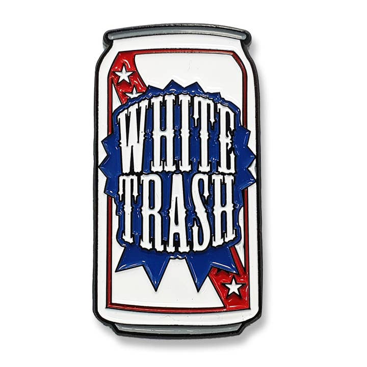 Whitetrash Øl Emalje Pin for engroshandel hos Toxico
