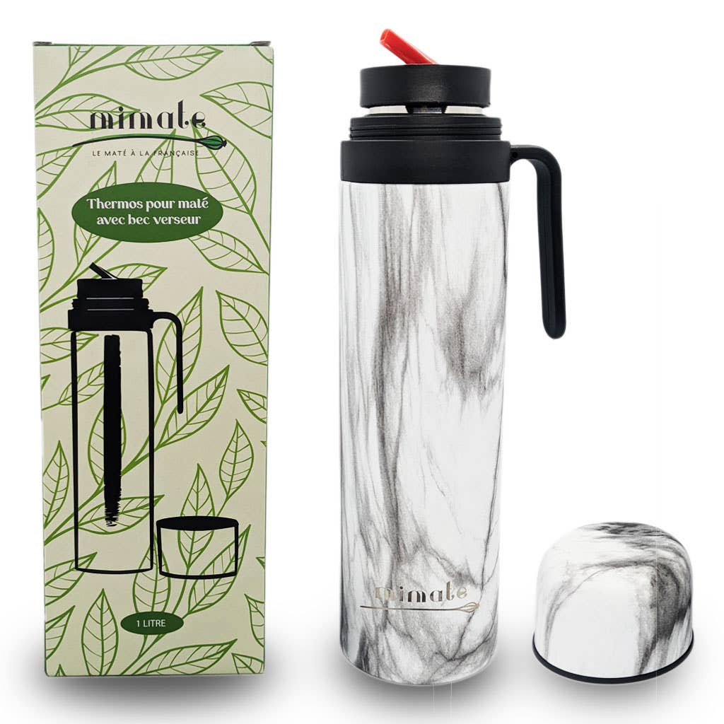black Thermos with mate for wholesale on Faire2