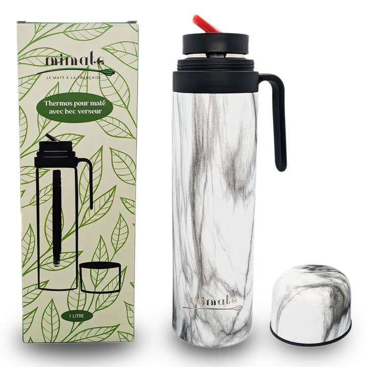 black Thermos with mate for wholesale on Faire2