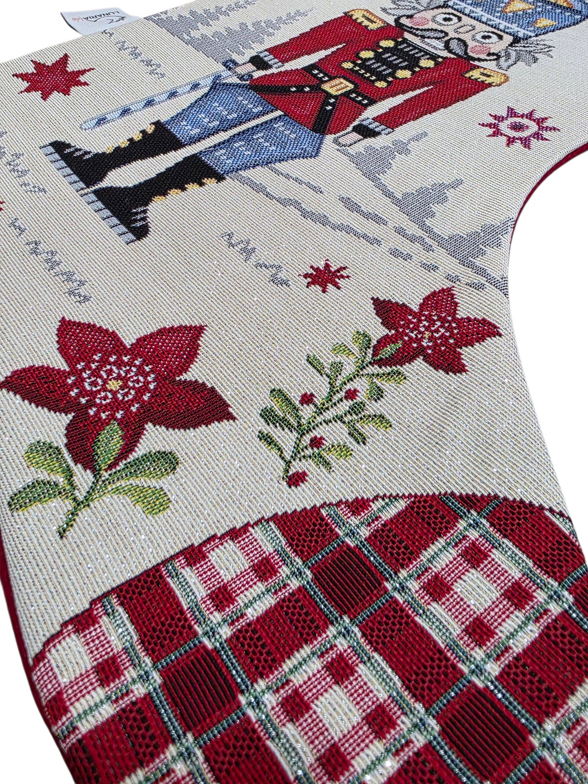 Lunaria Lab – Engroshandel Julestrømpe – Julestrømpe / Befana "Nøddeknækker" i Gobelin Lurex4