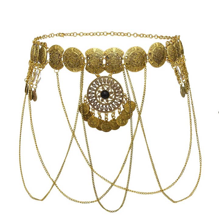 Ole - Wholesale Belt - Women's - Coins Tassel Waist Chains WA0044