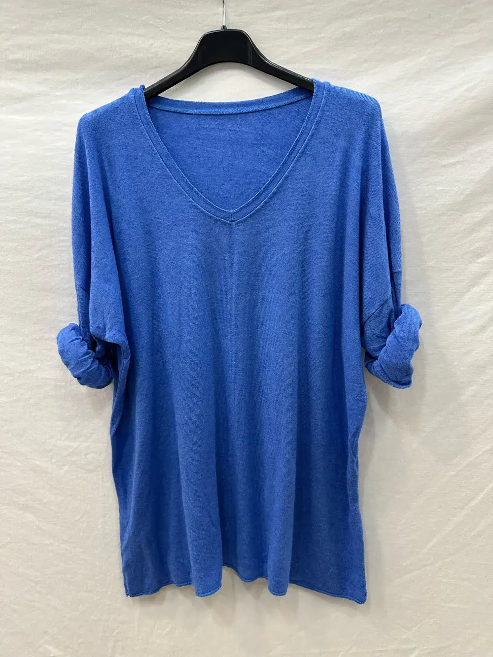 Mimi & Gogo – wholesale Pullovertröja - Dam – Grundläggande V-ringad topp @6337_PulVVFente18