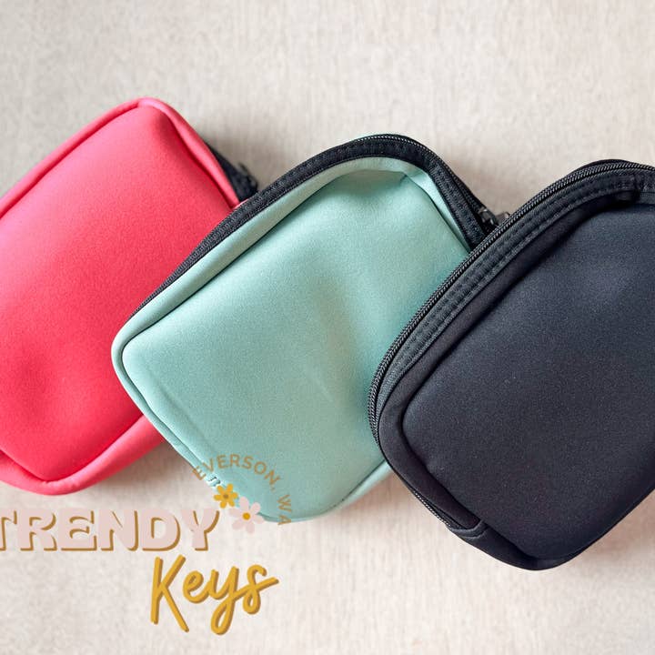 TrendyKeys - Wholesale Belt Bag - Women's - Neoprene Sling/Belt Bags, Patchable, Multiple Pockets