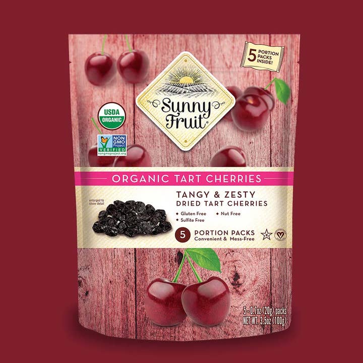 Sunny Fruit - Wholesale Dried/Dehydrated Fruit - Organic Dried Tart Cherries - No Refined Sugar, Vegan Snack0