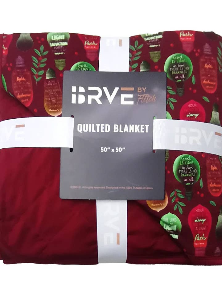Be the Light Quilted Blanket for wholesale by BRVE by Fletch