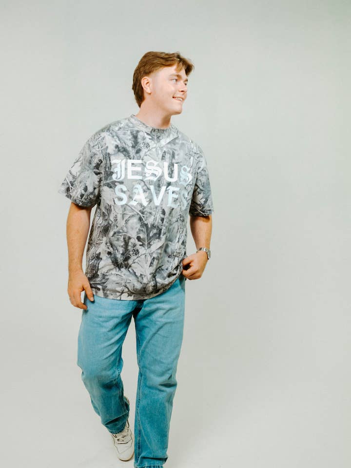 Grigio Gesù Salva Unisex Camo in vendita all'ingrosso su Faire7