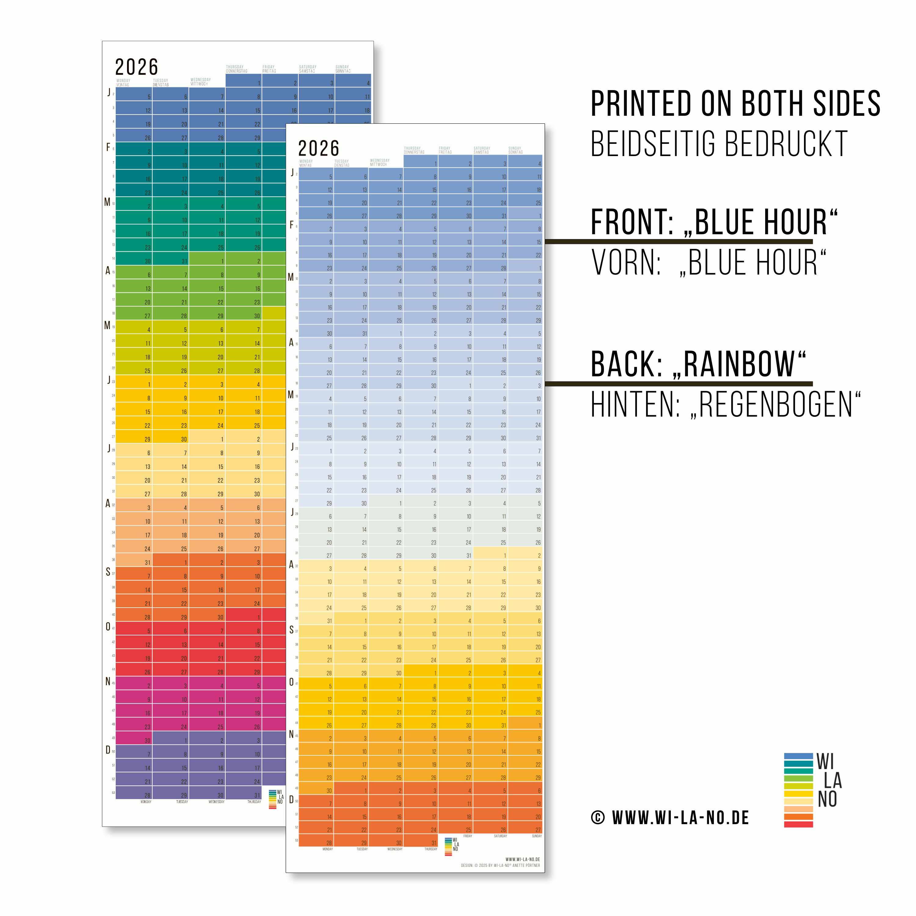 Wi-La-No - Wholesale Calendar - 2026 Wall Calendar "Blue Hour"3